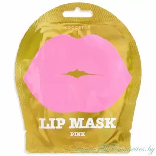 KOCOSTAR Lip Гидрогелевые патчи (маска) для губ, с ароматом Персика, розовые | 3г | Lip Mask, Pink