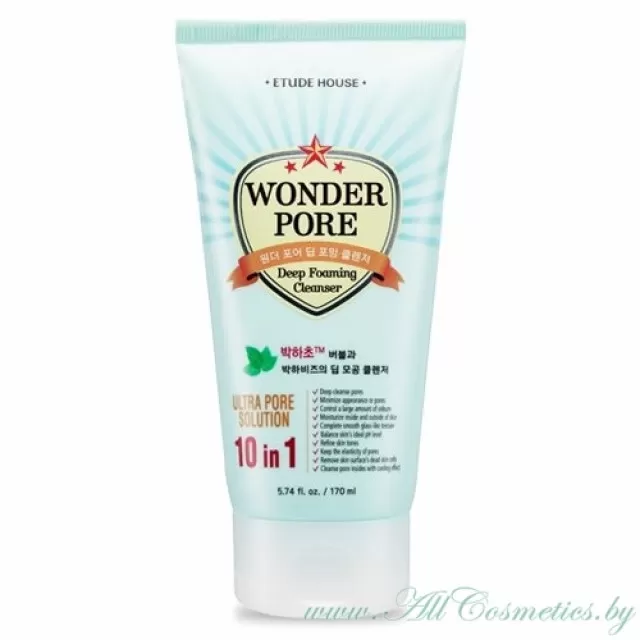 ETUDE HOUSE Wonder Pore Пенка для умывания, уход за порами | 170мл | Wonder Pore Deep Foaming Cleanser