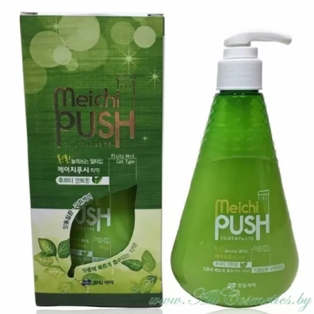 HANIL Meichi Push Зубная паста - гель, фруктовая мята | 300гр | Meichi Push Toothpaste, Fruity Mint