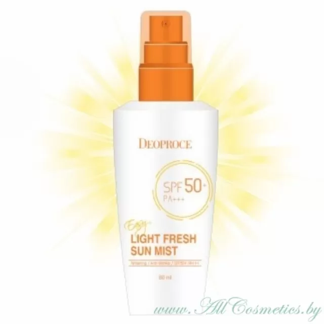 Deoproce SUN Мист солнцезащитный, SPF 50+ PA+++ | 80мл | Easy Light Fresh Sun Mist, SPF 50+ PA+++