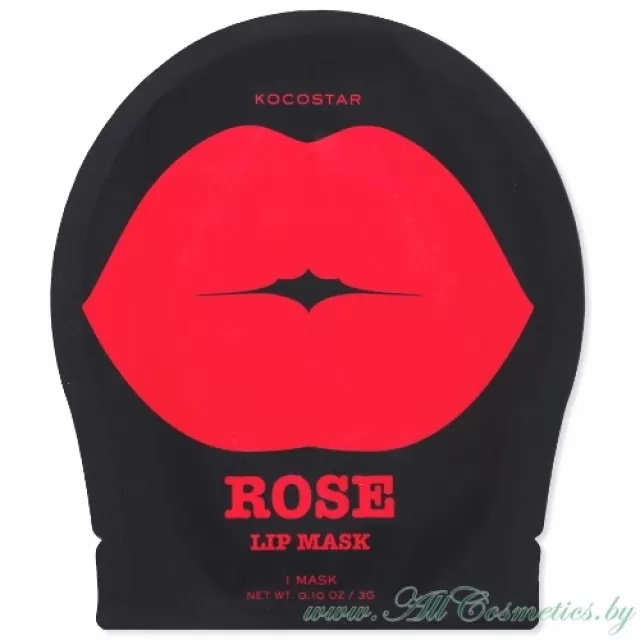 KOCOSTAR Lip Гидрогелевые патчи (маска) для губ, Роза | 3г | ROSE Lip Mask