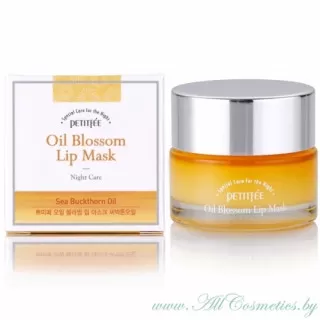 PETITFEE Lip Oil Blossom Маска ночная для губ, с маслом облепихи | 15г | Oil Blossom Lip Mask - Sea Buckthorn Oil