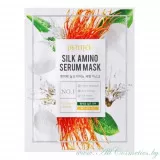 PETITFEE Тканевая маска для лица, с аминокислотами шелка | 25г | Silk Amino Serum Mask