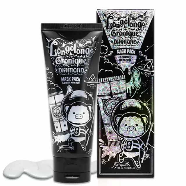 Elizavecca Milky Piggy Hell-Pore Маска-пленка с бриллиантовой пудрой | 100мл | Milky Piggy Hell-Pore Longo Longo Gronique Diamond Mask Pack