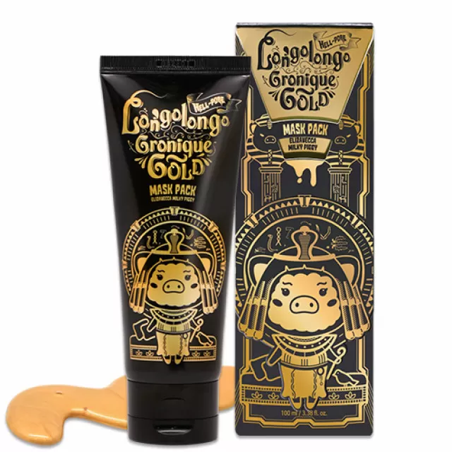 Elizavecca Milky Piggy Hell-Pore Маска-пленка с золотом | 100мл | Milky Piggy Hell-Pore Longo Longo Gronique Gold Mask Pack