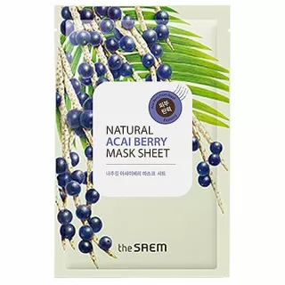 the SAEM NATURAL Маска тканевая укрепляющая с экстрактом ягод ассаи | 21мл | NATURAL Acai Berry Mask Sheet