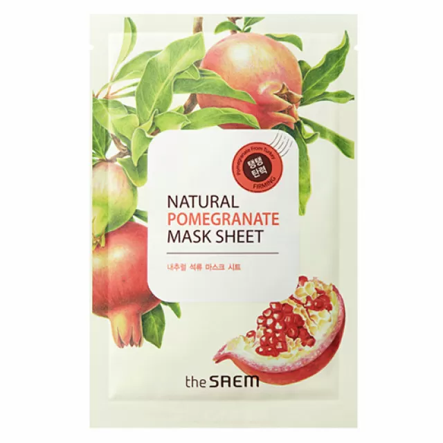 the SAEM NATURAL Маска тканевая с экстрактом граната | 21мл | NATURAL Pomegranate Mask Sheet