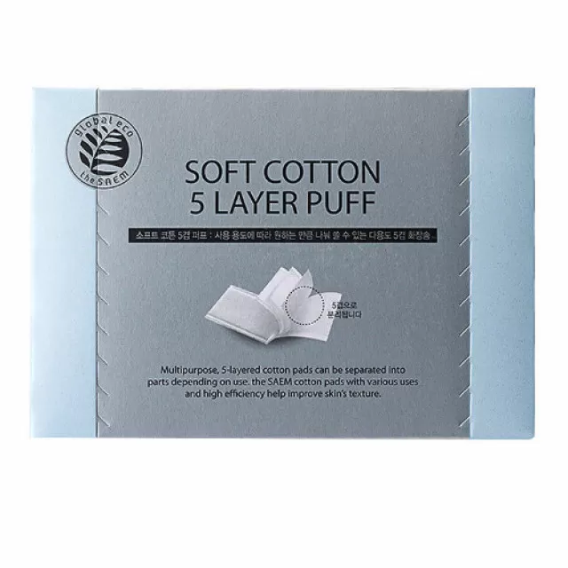 the SAEM Ватные подушечки, 5-слойные | 80шт | Soft Cotton 5 Layer Puff