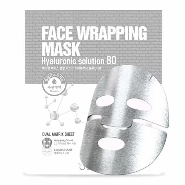 berrisom Face Wrapping Маска тканевая для лица с гиалуроновой кислотой | 27мл | Face Wrapping Mask Hyaluronic Solution 80