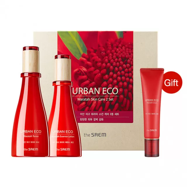 the SAEM Urban Eco Waratah Набор для лица с экстрактом телопеи | 180мл+140мл+30мл | Urban Eco Waratah Skin Care 2 Set