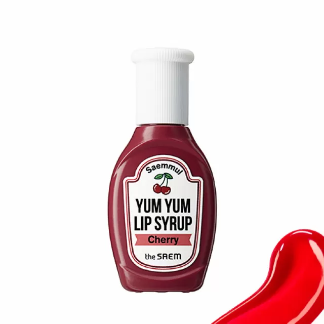 the SAEM Saemmul Тинт-блеск для губ увлажняющий, 02 вишня | 10г | Yum Yum Lip Syrup, 02 Cherry