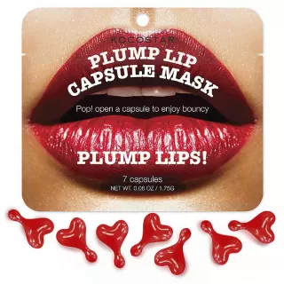 KOCOSTAR Lip Капсульная сыворотка для увеличения объема губ | 7 капсул,1.75г | Plump Lip Capsule Mask Pouch
