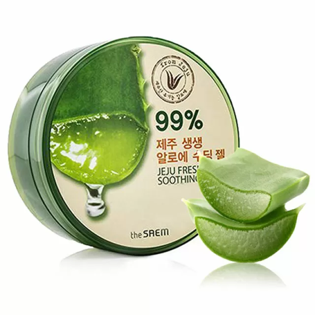 the SAEM Jeju Fresh Aloe Гель успокаивающий для лица и тела, с экстрактом алоэ 99% | 300мл | Jeju Fresh Aloe Soothing Gel 99%