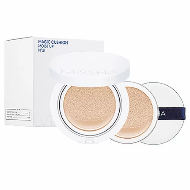 MISSHA Magic Cushion Тональная основа - кушон, увлажняющий, набор со сменным блоком, SPF50+ PA+++, 21 | 15+15г | Magic Cushion Moist Up Special Set, SPF50+ PA+++, 21, 15+15g