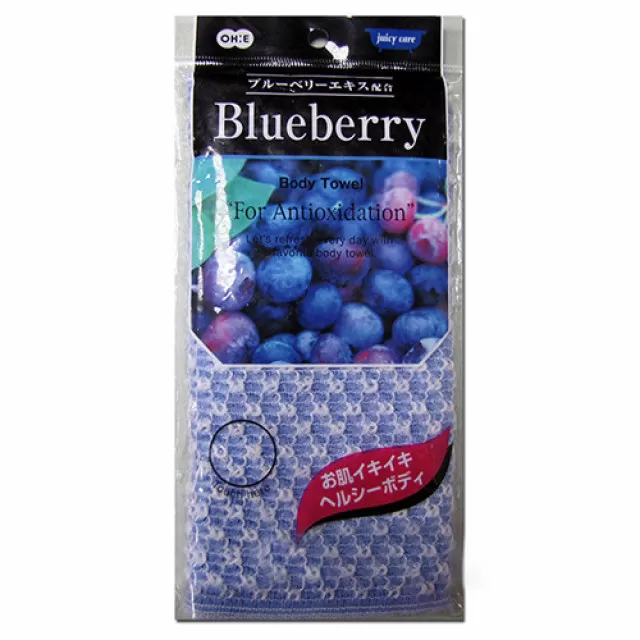 OH:E Juicy Care Массажная мочалка, Черника, с антиоксидантами | Juicy Care Blueberry Body Towel, For Antioxidation