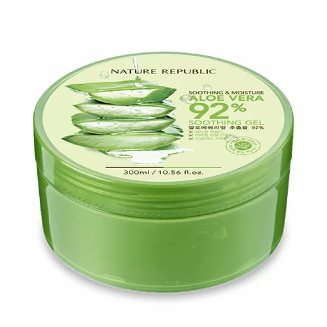 NATURE REPUBLIC Гель успокаивающий для лица и тела, с экстрактом алоэ 92%  | 300мл | SOOTHING and MOISTURE ALOE VERA 92% SOOTHING GEL