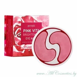 PETITFEE Маски ( патчи ) для области вокруг глаз, Пинк Вита | 60шт | Pink Vita Brightening Eye Mask