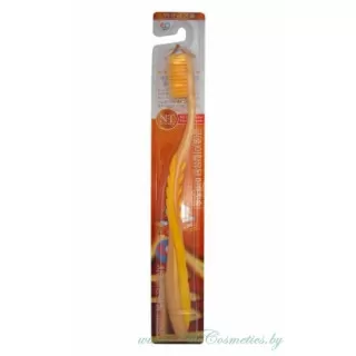 EQ MAXON Зубная щетка c наночастицами золота, сверхтонкой двойной щетиной, средней жесткости, стандартная чистящая головка, изогнутая ручка | Nano Gold Toothbrush