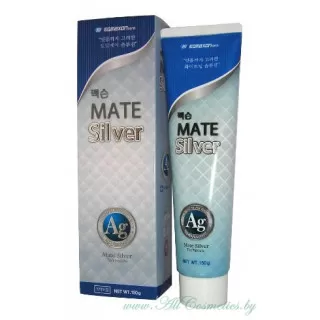 EQ MAXON Mate Зубная паста – гель с частицами серебра | 150гр | Mate Silver Toothpaste