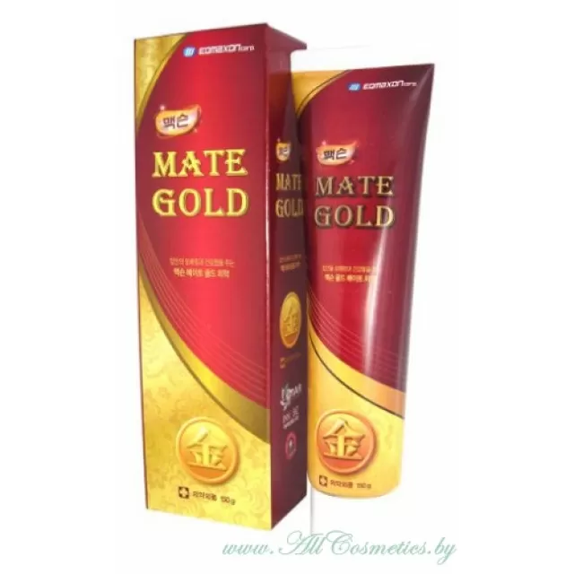 EQ MAXON Mate Зубная паста – гель с частицами золота | 150гр | Mate Gold Toothpaste