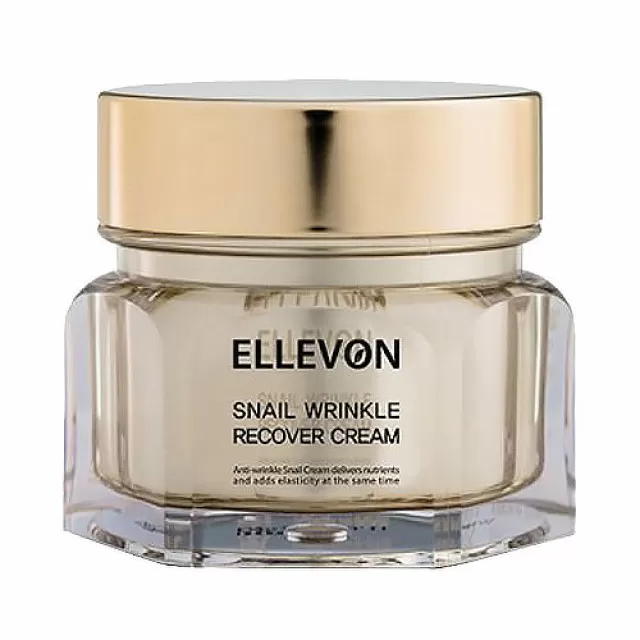 ELLEVON Антивозрастной крем с экстрактом улитки | 100мл | Snail Wrinkle Recover Cream