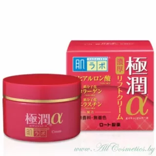 Hada Labo Gokujyun Alpha Крем для лица, увлажняющий, питательный, омолаживающий уход | 50гр | Gokujyun Alpha Lifting Cream
