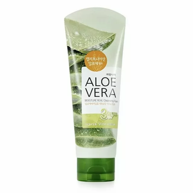 WELCOS ALOE VERA Пенка для умывания с экстрактом Алоэ Вера | 150г | ALOE VERA Moisture Real Cleansing Foam