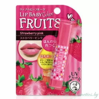 MENTHOLATUM Lip Baby Fruits Бальзам для губ, увлажняющий, Клубника | 4.5гр | Lip Baby Fruits, Strawberry flavor