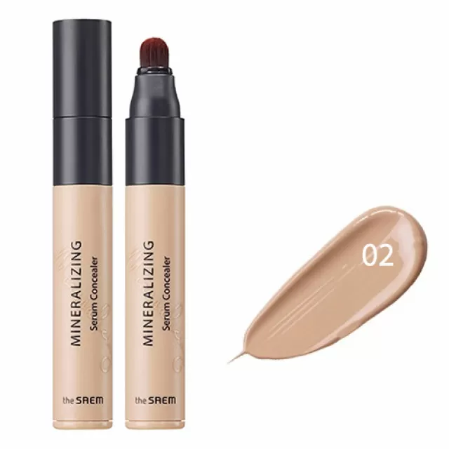 the SAEM Минеральный консилер-сыворотка SPF30 PA++, 02 | 5мл | Mineralizing Serum Concealer SPF30 PA++, 02