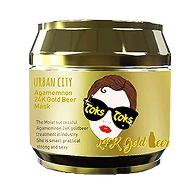 baviphat Urban City Маска для лица с 24к золотом и экстрактом пива | 90г | Urban City Agamemnon 24K Gold Beer Mask