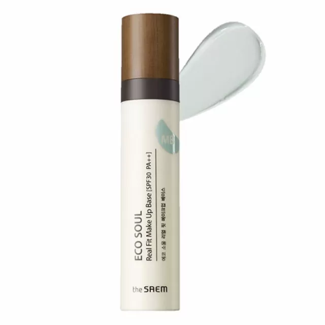 the SAEM ECO SOUL База под макияж SPF 30 PA++, 01 зеленый | 40мл | ECO SOUL Real Fit Make Up Base SPF 30 PA++, 01 Green