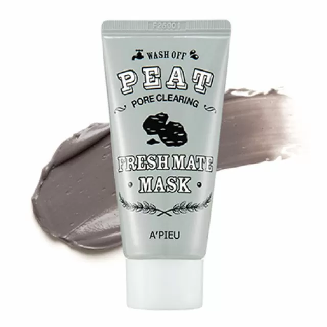 A PIEU Fresh Mate Mask Маска очищающая с глиной и экстрактом торфа | 50мл | APIEU Fresh Mate Mask Wash Off Peat Pore Clearing