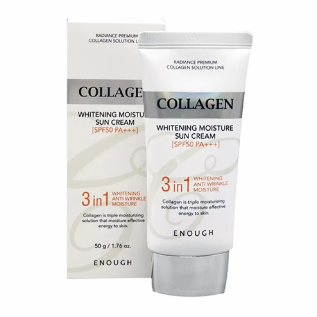 Enough Collagen Крем солнцезащитный, осветляющий и увлажняющий SPF 50+ PA+++ | 50г | Collagen Whitening Moisture Sun Cream SPF 50+ PA+++