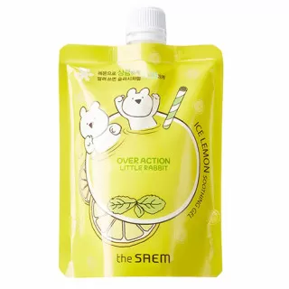 the SAEM Over Action Rabbit Ice Lemon Гель успокаивающий с лимоном для лица и тела | 180мл | Over Action Rabbit Ice Lemon Soothing Gel