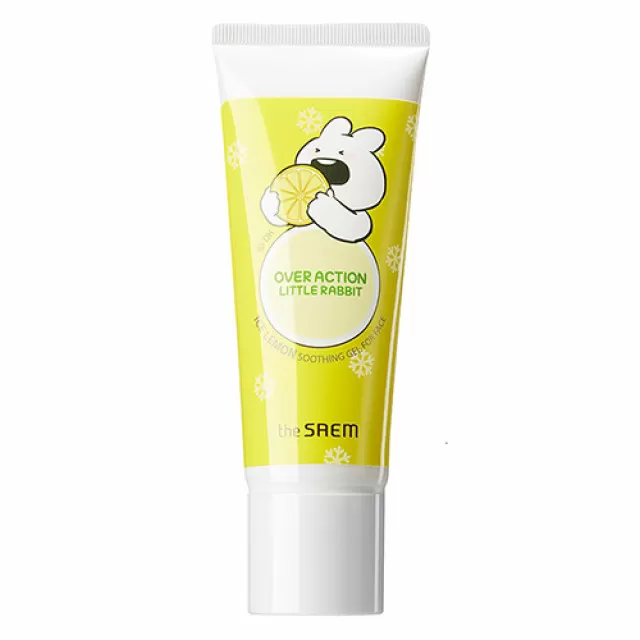 the SAEM Over Action Rabbit Ice Lemon Гель успокаивающий для лица с лимоном | 100мл | Over Action Rabbit Ice Lemon Soothing Gel For Face