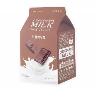 A PIEU Milk One-Pack Маска тканевая с молочными протеинами и экстрактом какао | 30г | A PIEU Chocolate Milk One-Pack