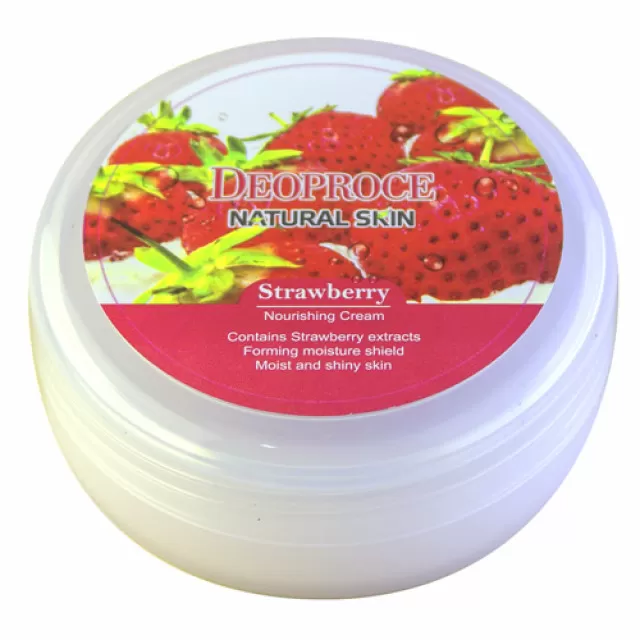 Deoproce Natural Skin Крем питательный для лица и тела с клубникой | 100г | Natural Skin Strawberry Nourishing Cream