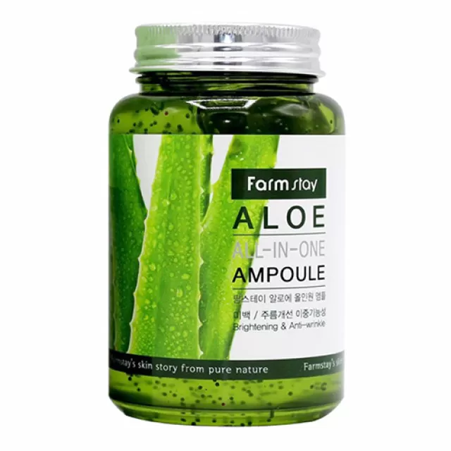 FarmStay All-In-One Сыворотка многофункциональная ампульная с экстрактом алоэ | 250мл | Aloe All-In-One Ampoule