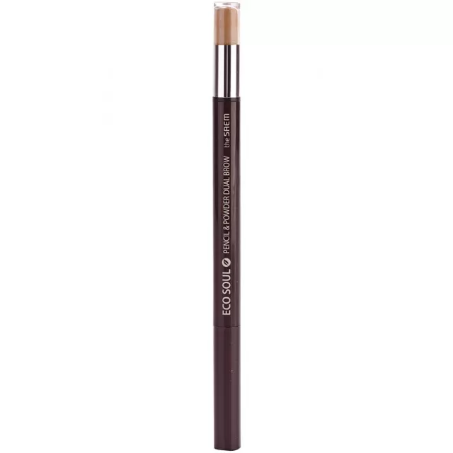 the SAEM Eco Soul Карандаш-пудра для бровей 01 коричневый| 0,5г |Eco Soul Pencil and Powder Dual Brow, 01 Natural Brown