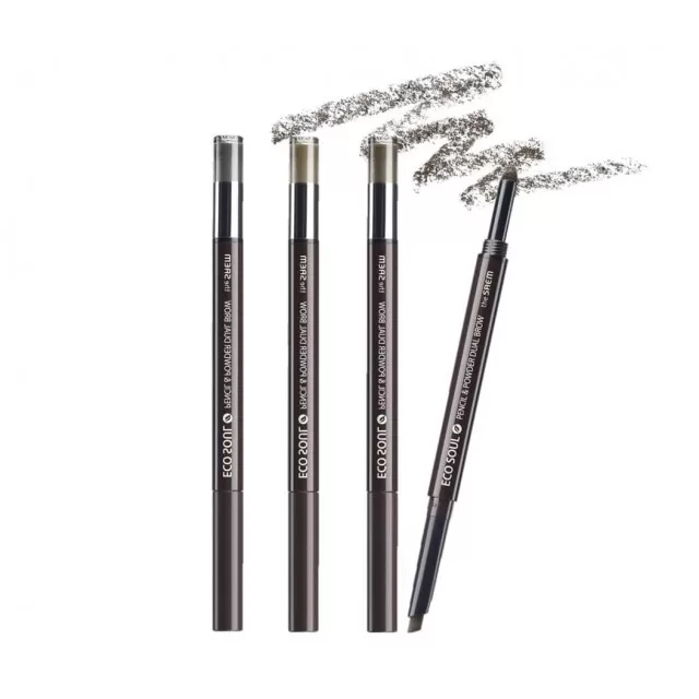 the SAEM Eco Soul Карандаш-пудра для бровей 01 коричневый| 0,5г |Eco Soul Pencil and Powder Dual Brow, 01 Natural Brown