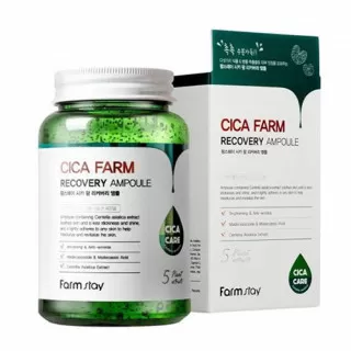 FarmStay Cica Farm Сыворотка ампульная восстанавливающая с экстрактом центеллы | 250 мл | Cica Farm Recovery Ampoule