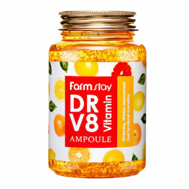 FarmStay DR-V8 Vitamin Сыворотка ампульная витаминная для тусклой кожи | 250мл | DR-V8 Vitamin Ampoule