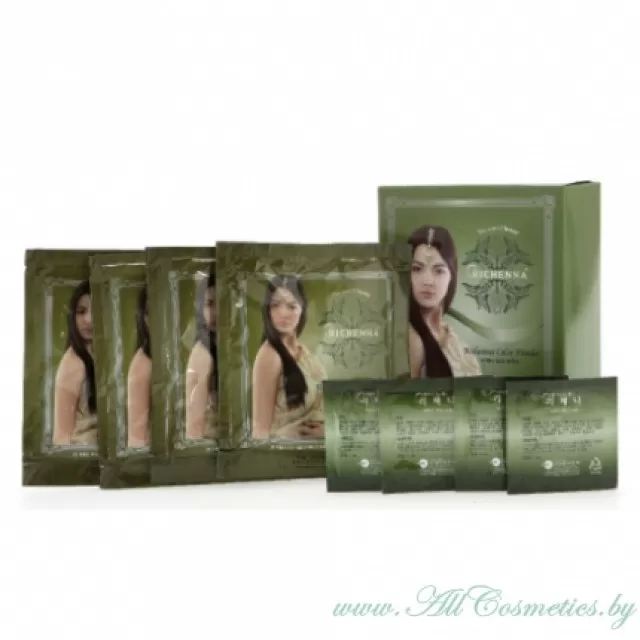 RICHENNA Color Краска-порошок для волос, с хной, 3N DARK BROWN I 4пак*25гр | Color Powder