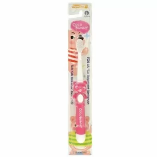 Dental Care Зубная щетка cо сверхтонкой двойной щетиной (средней жесткости и мягкой) для детей (3-8 лет) | Coco Bunny Kids Toothbrush