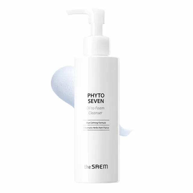 the SAEM PHYTO SEVEN Пенка гель двойного действия с фито-комплексом | 180мл | PHYTO SEVEN Oil-to-Foam Cleanser