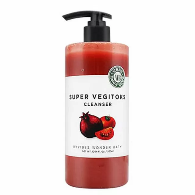 Wonder Bath Super Vegitoks Детокс-гель для умывания выравнивающий тон кожи | 300мл | Super Vegitoks Cleanser Red