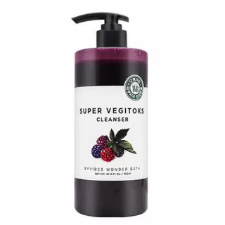 Wonder Bath Super Vegitoks Детокс-гель для умывания для упругости кожи | 300мл | Super Vegitoks Cleanser Purple