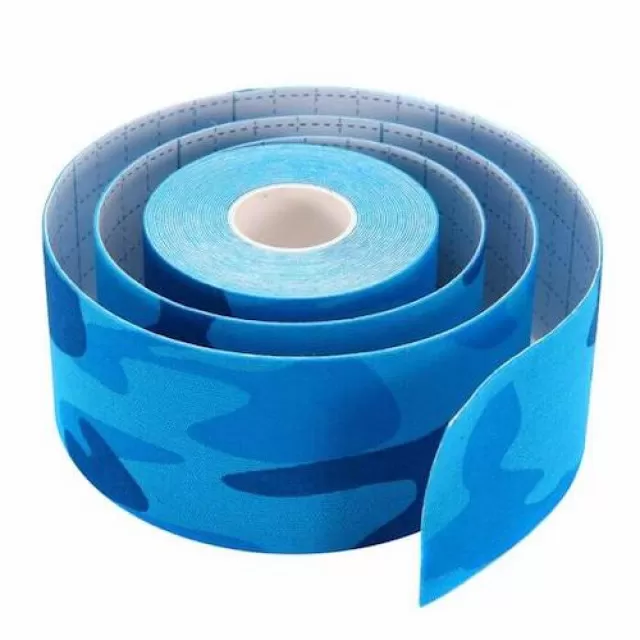 ayoume Кинезио тейп для лица, камуфляж голубой | 2,5см*5м | Kinesiology Tape Roll, Blue