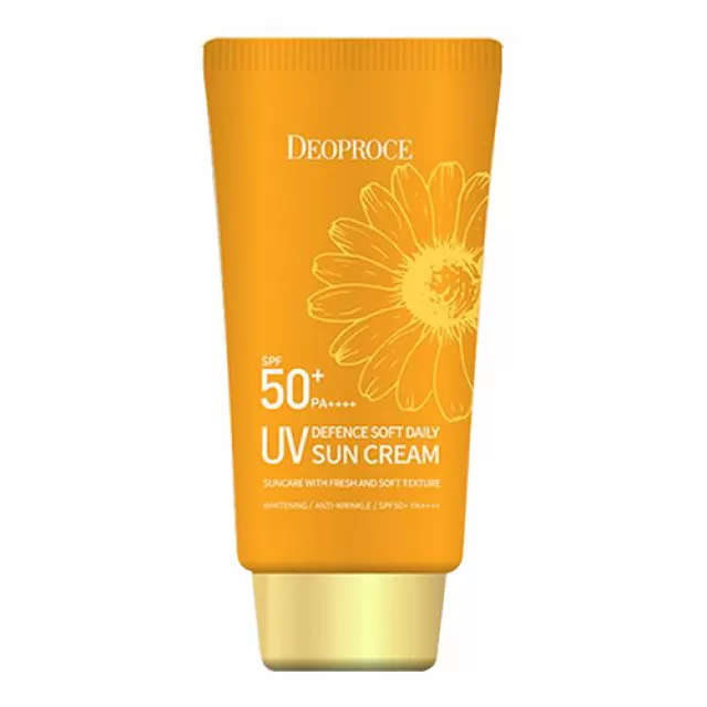 Deoproce Солнцезащитный крем для ежедневного применения SPF 50+ PA++++ | 70г | UV Defence Soft Daily Sun Cream SPF 50+ PA++++