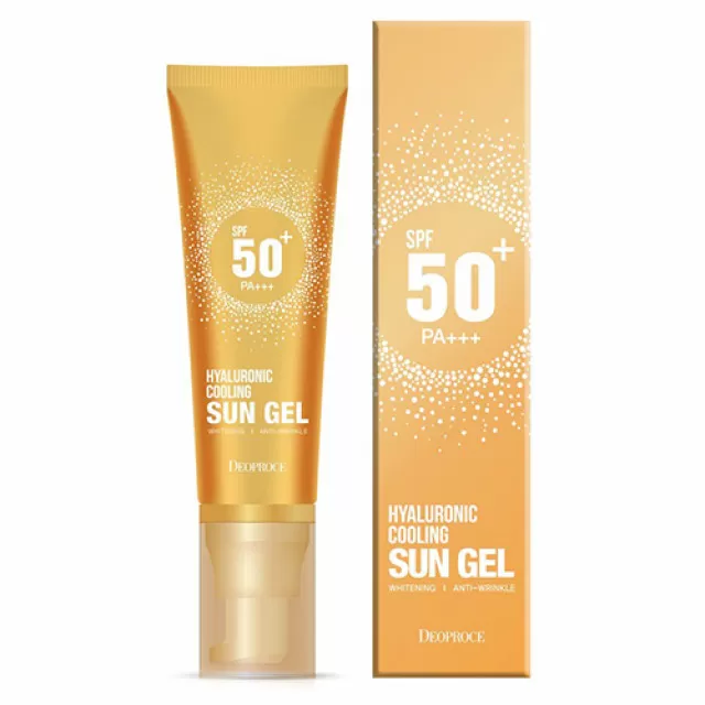 Deoproce Солнцезащитный гель с гиалуроновой кислотой SPF 50+ PA+++ | 50г | Hyaluronic Cooling Sun Gel SPF 50+ PA+++